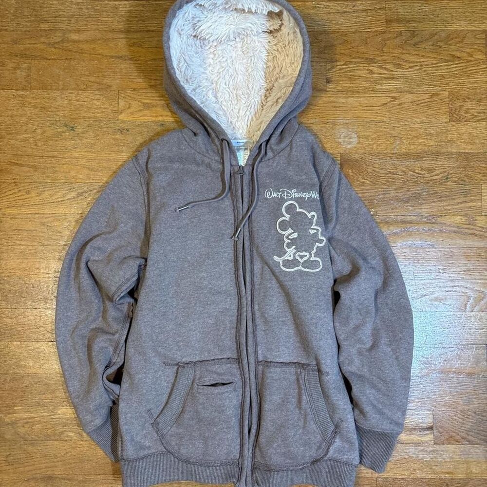 Disney Men's Brown and Grey Hoodie